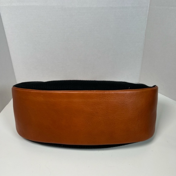 Kate Spade | Black Cotton Bag with Leather Trim and Wood Handles - Picture 7 of 12